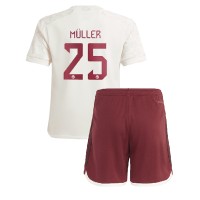 Stroje piłkarskie Bayern Munich Thomas Muller #25 Koszulka Trzeciej dla dzieci 2023-24 Krótki Rękaw (+ szorty)